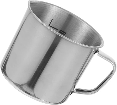 Hemobllo Stainless Steel Beaker, Lab Graduated Beaker with Handle for Liquids Solids, Scientific Laboratory Supplies