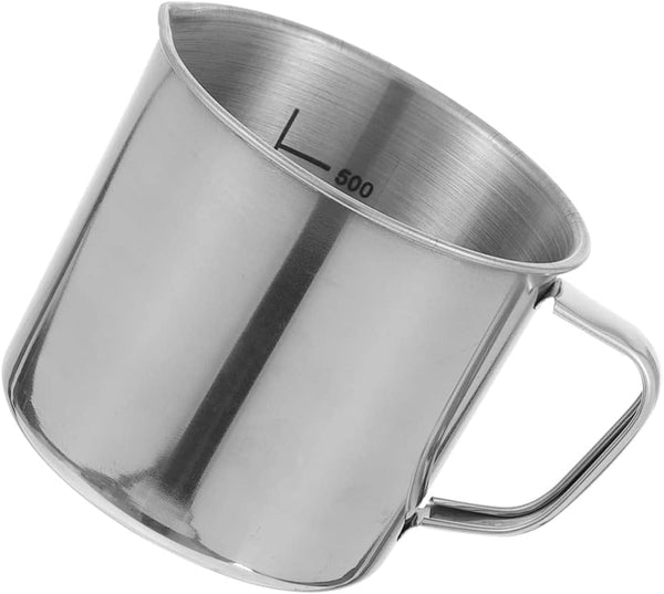 Hemobllo Stainless Steel Beaker, Lab Graduated Beaker with Handle for Liquids Solids, Scientific Laboratory Supplies