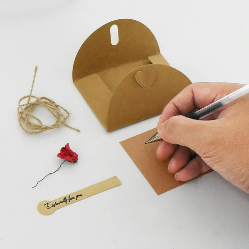 Flower Card Envelopes, Cute Mini Seed Holders with Heart Shaped Clasp, 10PCS 4 x 2.75 inch