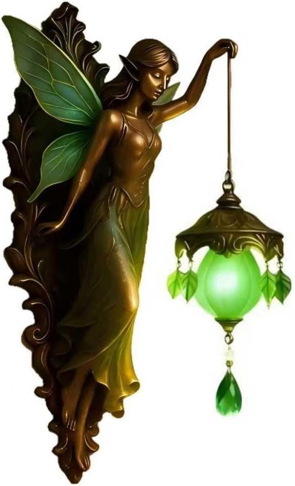 Generic A Beautifully Designed Vintage Wall Lamp Featuring Fairy Wings, Perfect for Creating