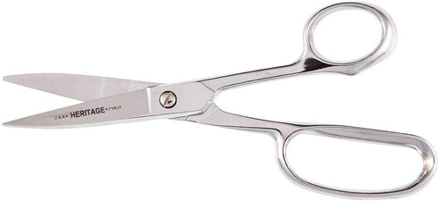 Klein Tools 718LR Scissors, Made in USA, Heavy Duty Shear Cuts Fabric, Rubber, Poultry, Light Metal, and More, High-Leverage, Ergonomic Snips, 8-5/8-Inch by Klein Tools