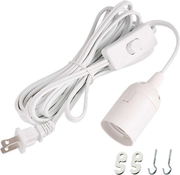 Simple Deluxe 20 Feet Lamp Cord Extension Pendant Light Hanging Lantern E26