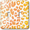 3dRose Orange and Yellow Leopard Print - Double Toggle Switch Cover