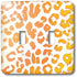 3dRose Orange and Yellow Leopard Print - Double Toggle Switch Cover