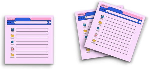 Butler in the Home Sticky Notes 12 Pack, 3"x3", 50 Sheets Per Pad, Cute Funny Memo Note Pads for Stationery
