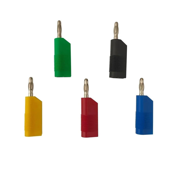 Qingdinu 20 Pcs Banana Plug 4MM Lantern Head Test Type Four-Leaf Installable(Red)