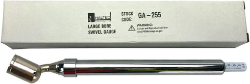 Haltec GA-255 Large Bore Swivel Foot Air Gauge, 360 Degree Swivel, 10-150 psi