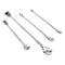1 Set Stainless Steel Micro Sampling Spoons Spatula Combination, Reagent Spoons Laboratory Supplies (Pack of 4)