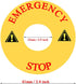 Emergency Stop Warning Sign Equipment, Emergency Stop Label Sticker, 10 Pcs Caution Safety Decals