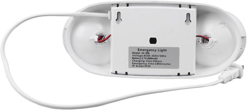 LED Emergency Light Fixtures with 2 Heads, 1800mAh Battery, US Plug, Adjustable Lamp Heads for Entry Exit Emergency