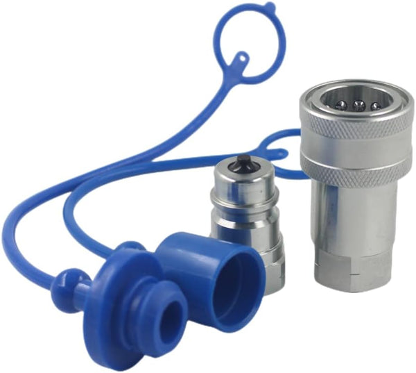 1/4" NPT ISO 7241-A Hydraulic Quick Connect Couplers Set for Tractor Hydraulic Quick Disconnect