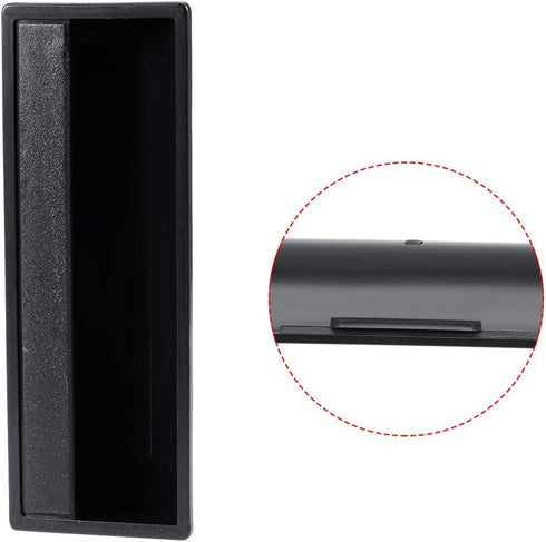 uxcell 5 Pcs Flush Pull Finger Insert Recessed Cabinet Handles, 109mm x 40mm x 20mm, Black