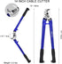 ZrgGea Heavy Duty Cable Cutters 14 inch | Industrial-Grade Wire Snips, T8 Alloy Steel, Sharp Cutting