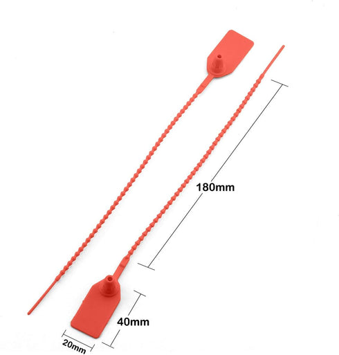 20pcs Plastic High Security Seal - Adjustable Self-Locking Pull Tight Cable Ties, Disposable Wire Padlock for Cargo