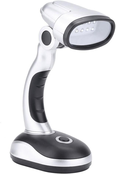 Zerodis Adjustable 12 LED Desk Lamp, Eye Care Reading Table Light, Battery Powered