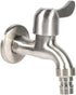 Wash Machine Tap, 304 Stainless Steel Outside Wall Mounted Water Faucet Adapter for Laundry Bathroom