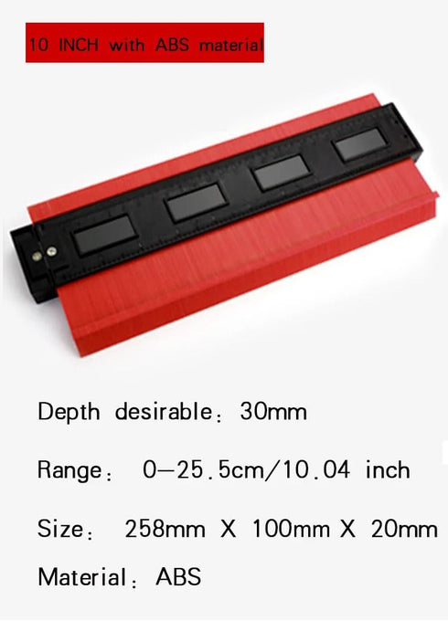 Quintathletic Profile Contour Gauge line Copier Ruler Cutting Template Construction Woodworking Measuring Instrument