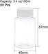uxcell 3.4 oz/100ml PET Plastic Lab Chemical Reagent Bottle Wide Mouth Liquid/Solid Storage Container Clear Bottles w Tamper Evident Caps 20pcs by uxcell