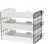 Elegant Designs HG1022-WWH Wood Desk Organizer, Home Office Mail Letter Tray with 3 Shelves, White Wash