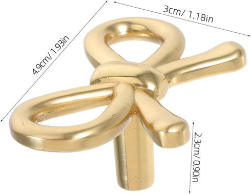 POPETPOP Brass Bow Drawer Pulls Vintage Bowknot Cabinet Handle for Dressers Wardrobes Shoe Cabinets Bedside Tables