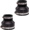 Fernco 1056-32 3-in. x 2-in. Flexible PVC Reducing Pipe Coupling for Plumbing Connections, 2-Pack