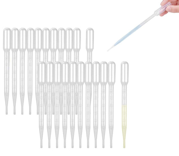 Pack of 100 3ml Plastic Transfer Pipettes, Eye Dropper Makeup Tool for Essential Oils