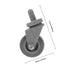 4pcs 5cm UKCOCO Stainless Steel Threaded Stem Casters Rubber Swivel Wheels Replacement for Mop Bucket Cart Dolly