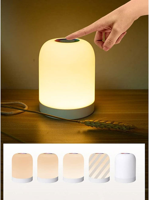 TTBDDDYH S0S 6-Color Dimmable Portable Night Light, Distress Light, RGB Color Changing Bedside Atmosphere Light, Touch