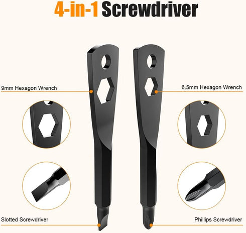 4-in-1 Father's Day Gifts from Daughter Wife Son,KUSONKEY Keychain Screwdriver Tool Gifts Stocking Stuffers for Men
