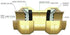 1/2 Inch Push To Connect Fitting, 90 Degree Elbow for PEX, Copper, CPVC Pipe, Brass Plumbing Fitting, 10 in Pack
