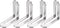 PATIKIL 4 Pcs Metal L-Shape Brackets, 48mm x 48mm (1.89"x1.9") 90 Degree
