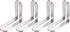 PATIKIL 4 Pcs Metal L-Shape Brackets, 48mm x 48mm (1.89"x1.9") 90 Degree