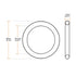 uxcell Fluorine Rubber O-Rings, 69mm OD 65.2mm ID 1.9mm Width FKM Seal Gasket, Green, Pack of 5 for Machinery Plumbing