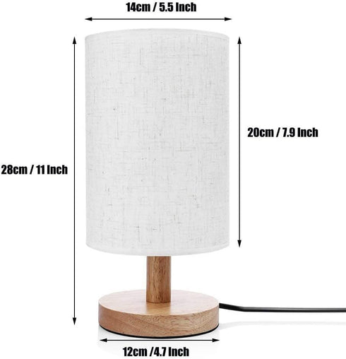 EDecor Super Sonic Table Lamp Bedside Night Light Wood Base Room Decoration or Great Gift Ideas