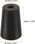 MECCANIXITY Rubber Tapered Plug 13mm to 17mm with Hole Test Tubes Bungs Stopper Black for Lab Home 5 Pieces