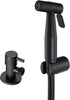 ZLOCYIVHE Handheld Bidet Sprayer Kit, Black Toilet Bidet Faucet, Wall Mounted Stainless Steel