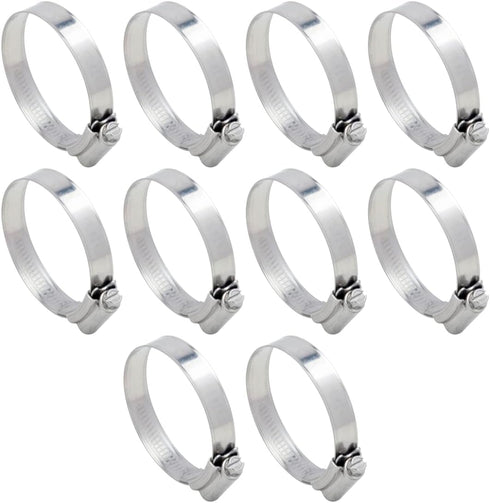 PYI Worm Gear Hose Clamps - Adjustable Stainless Heavy Duty Hose Clamps for Pipe, Tube, Plumbing and Automotive