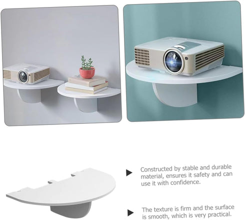 Wall-Mounted Projector Stand & Router Storage Bracket - Easy Installation