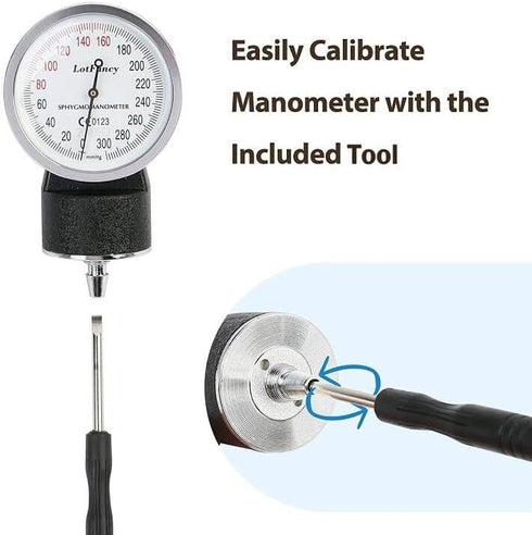 Aneroid Sphygmomanometer by LotFancy, X-Large Thigh BP Cuff (16-26in), Professional Manual Blood Pressure Monitor