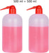 stonylab Chemical Wash Bottle, 2-Pack Lab Sealed Cylindrical Plastic Safety Lab Reagent Squeeze Wash Bottle, Sample Sealing Liquid Storage Containers with Narrow Mouth, 17 oz/2 Bottle by stonylab