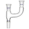 Borosilicate Glass 3 Way Claisen Distillation Adapter with 24/40 Joints, Chemistry Apparatus Lab Glassware