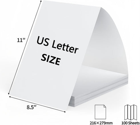 GV Verdegen 8.5 11,Thermal M08F-Letter, M832, M834, MT800,100 Thermal Printer Paper x Printing Paper Compatible
