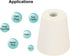 MECCANIXITY Rubber Tapered Plug, 17mm to 23mm with 8mm Hole Test Tubes Bungs Stopper White for Lab Home, 10 Pieces