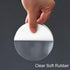 Door Knob Wall Shield, Transparent Round Soft Rubber Protector, Self Adhesive Door Handle Bumper Pack of 2 (Large Round