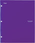 Five Star 4 Pocket Folders, Plastic, Teal, White, Purple, Lime, 4 Pack (38076)