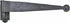 Renovators Supply Manufacturing Black Offset Strap Lift Off Pintle Hinge 11" X