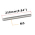 Feelers 304 Stainless Steel M5-0.8 Fully All Threaded Rod, Long Threaded Screw, Right Hand Threads, 250mm Length?Pack