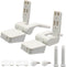 Luomorgo 1 Pair Plastic Toilet Seat Hinges, White Toilet Seat Hinges Replacement with
