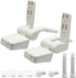 Luomorgo 1 Pair Plastic Toilet Seat Hinges, White Toilet Seat Hinges Replacement with
