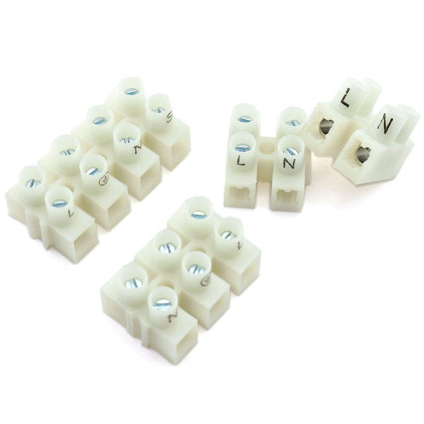 DZS Elec 30pcs Screw Type Quick Connect Terminal 450V 45A 22-10AWG Wire Connectors Butt Terminal Block Universal